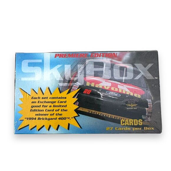 Skybox Premiere Edition Brickyard 400 Nascar Race 27 Card Boxed Set 1994 Vtg New - Picture 2 of 6